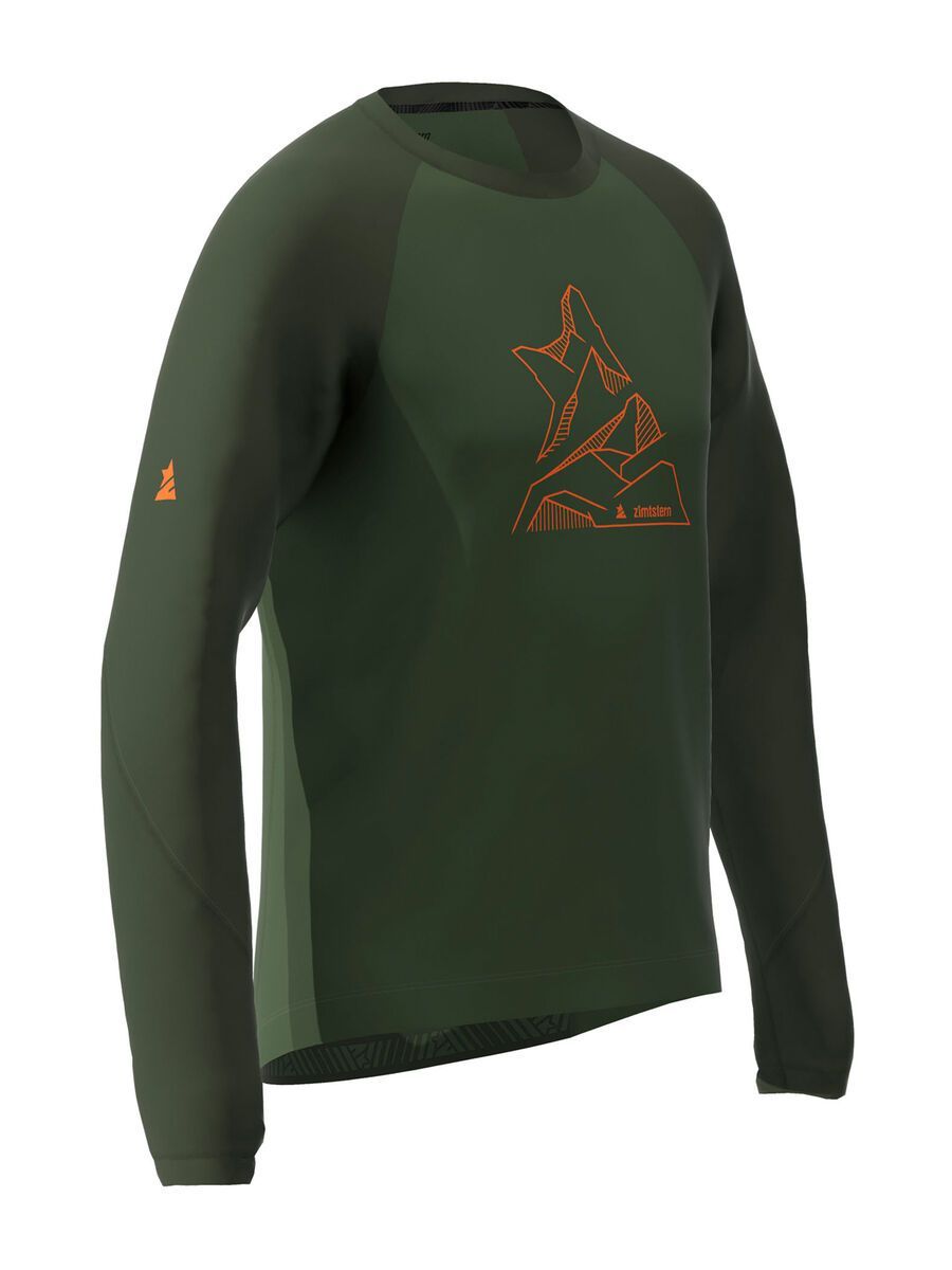 Zimtstern PureFlowz Shirt LS Men, bronze green/forest night - Bild 3