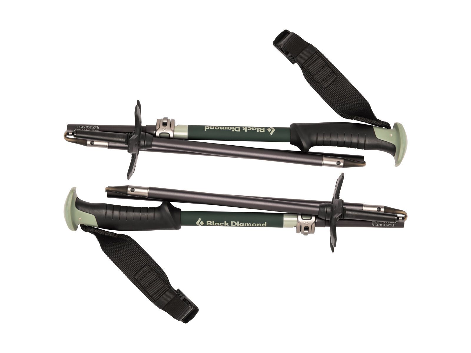 Black Diamond Compactor Ski Poles 115 - 135 cm, deep forest / lichen - Bild 3