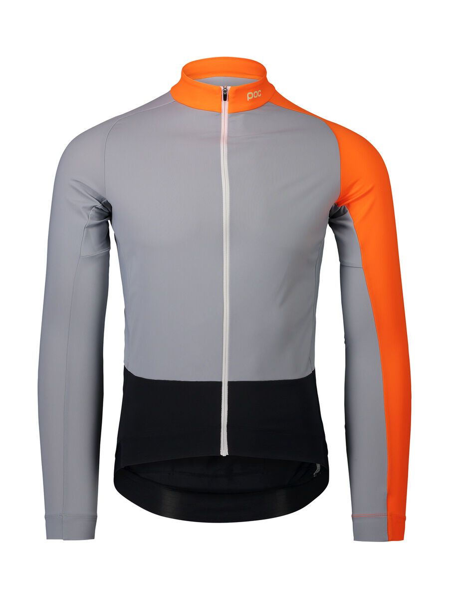 POC Essential Road Mid LS Jersey, granite grey/zink orange - Bild 1