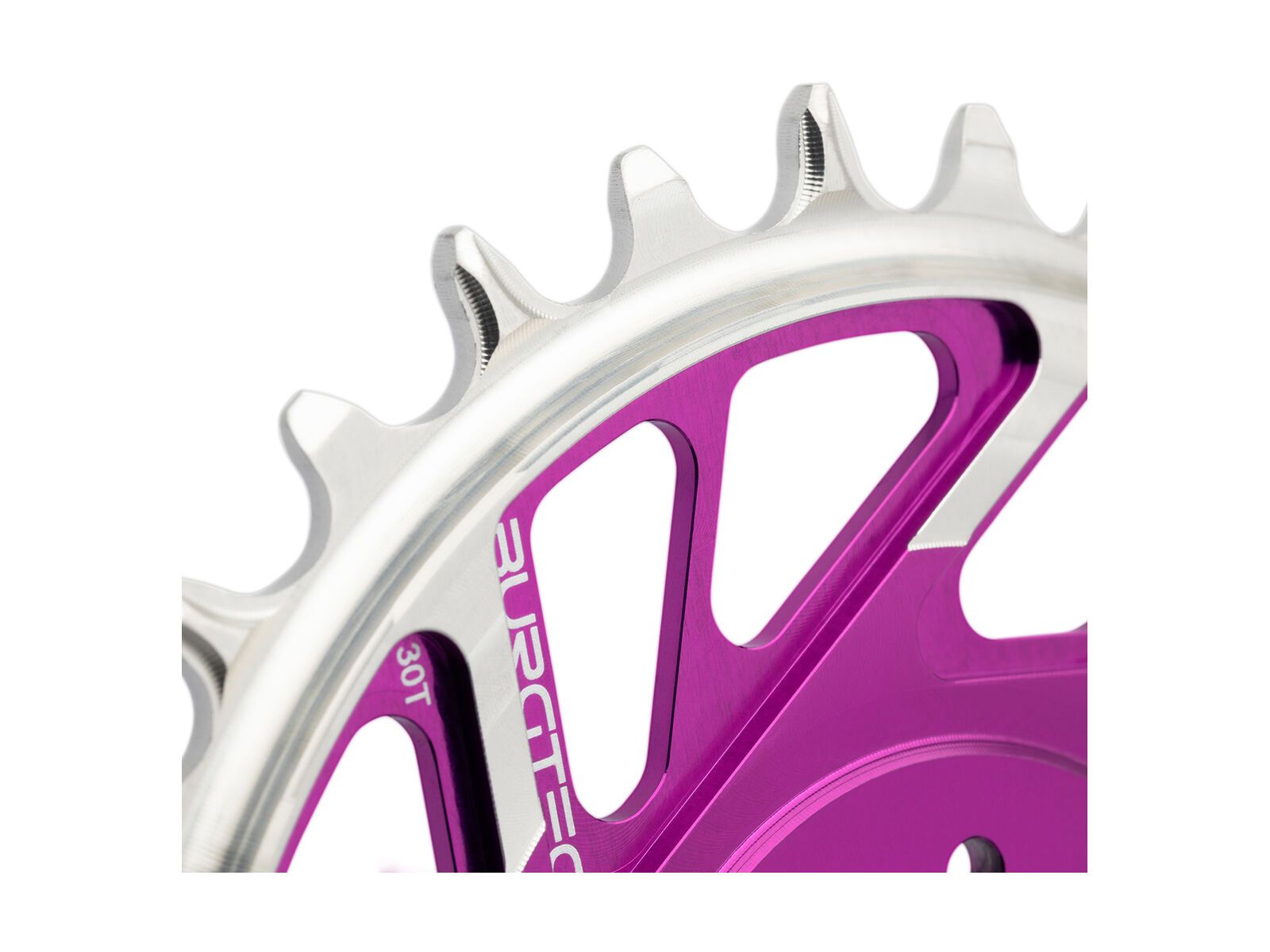 Burgtec 3 mm Offset Thick Thin Chainring SRAM 8-Bolt, purple rain - Bild 8