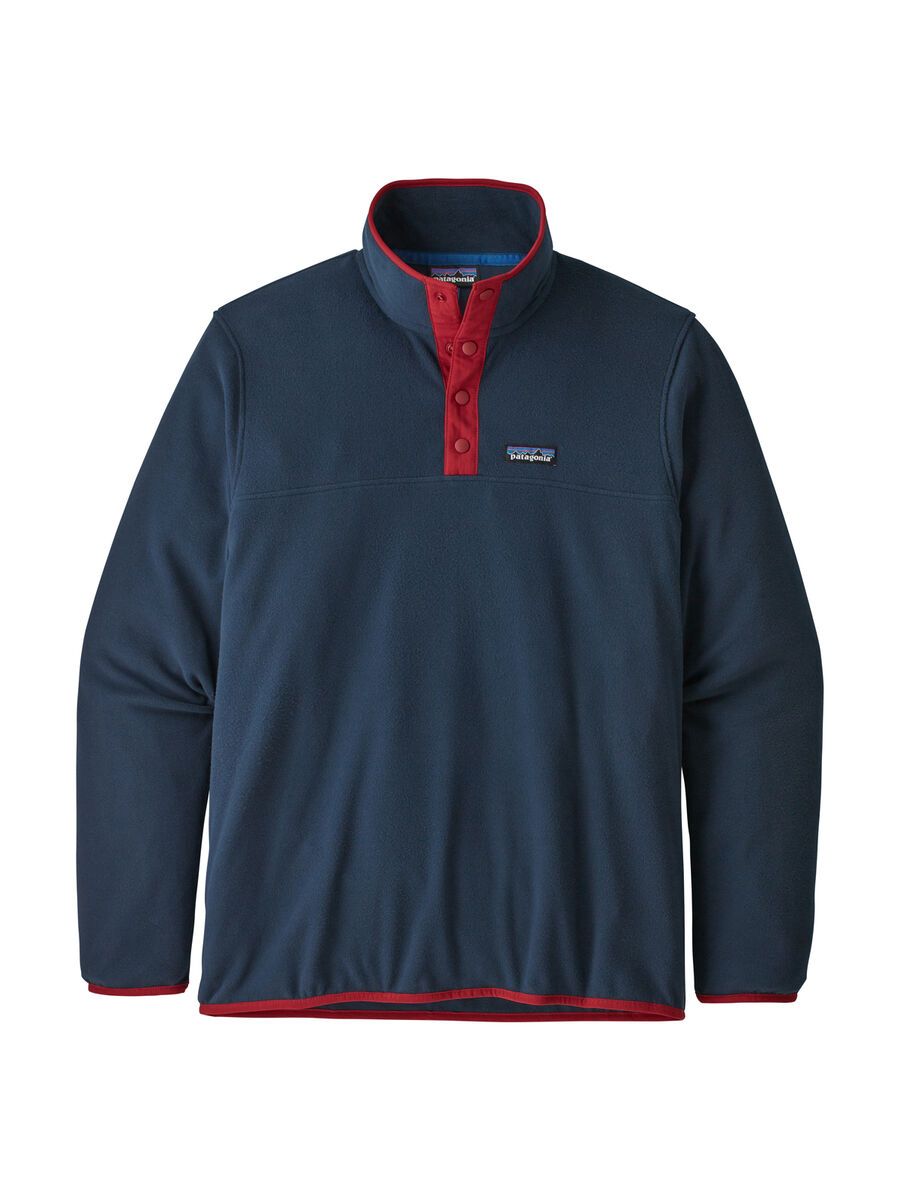 Patagonia Men's Micro D Snap-T Fleece Pullover, new navy w/classic red - Bild 1
