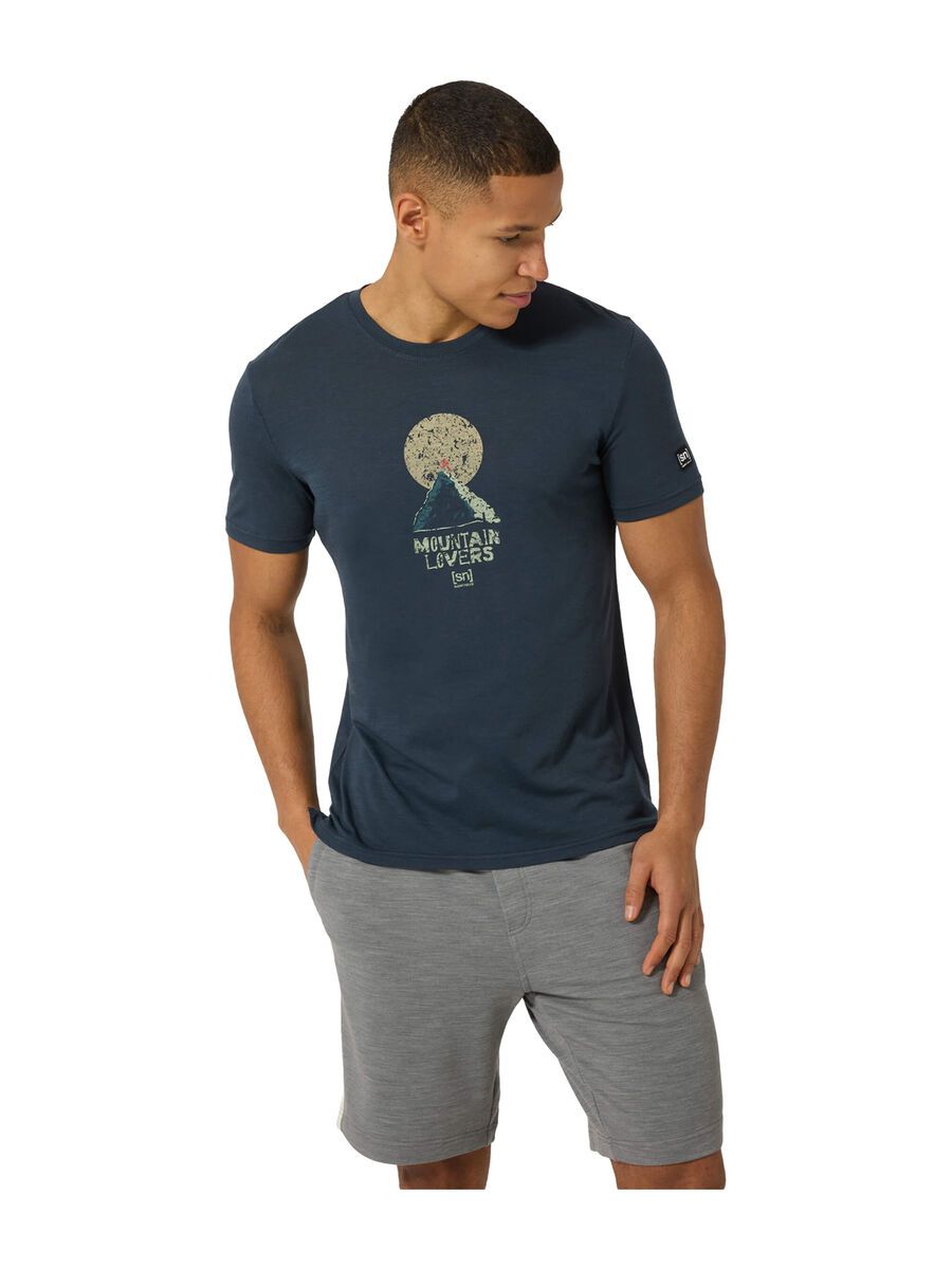 super.natural No Map Tee Herren, blueberry/various - Bild 3