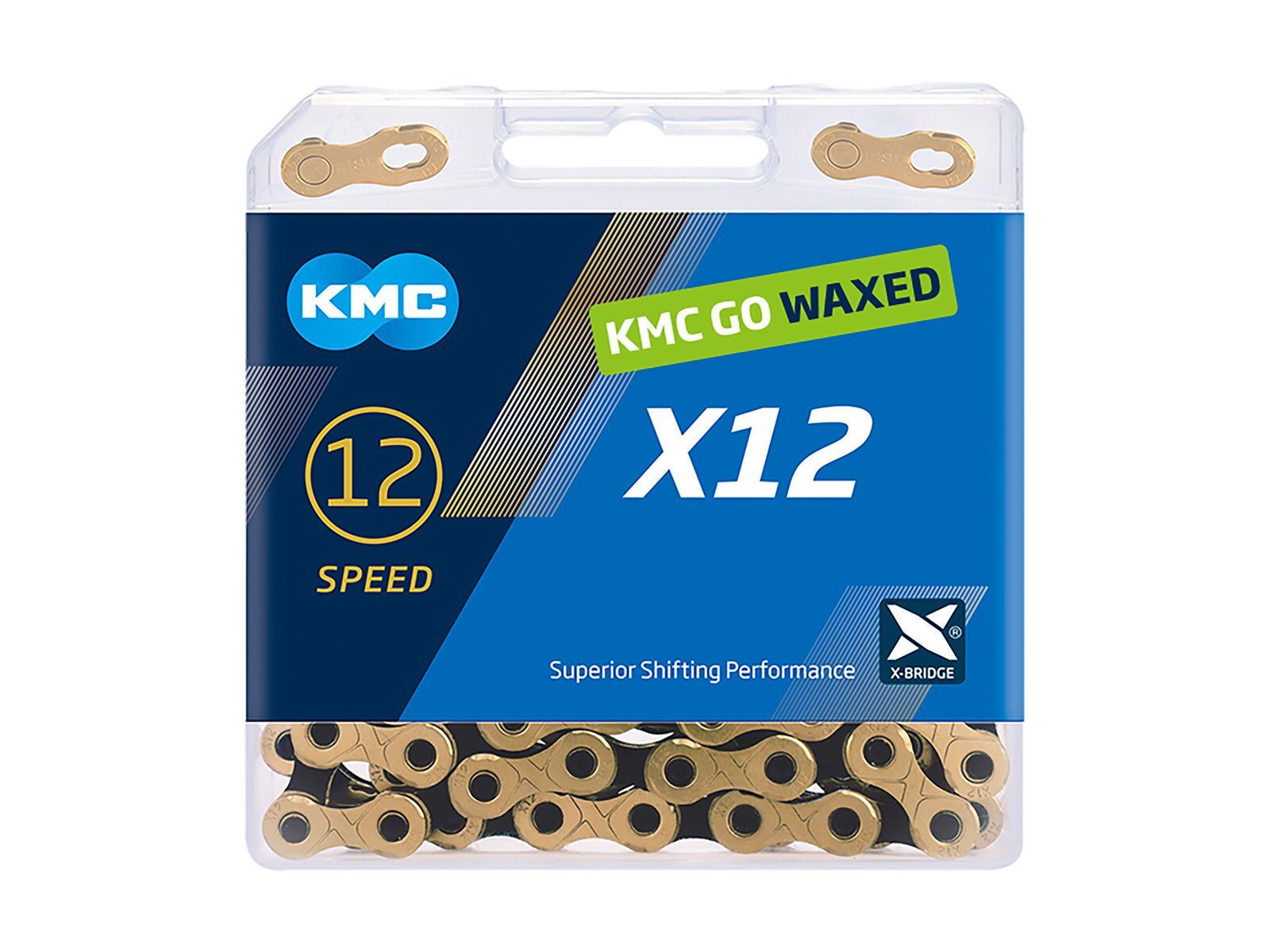 KMC X12 Waxed Ti-N Gold/Schwarz - 12-fach, 126 Glieder - Bild 2