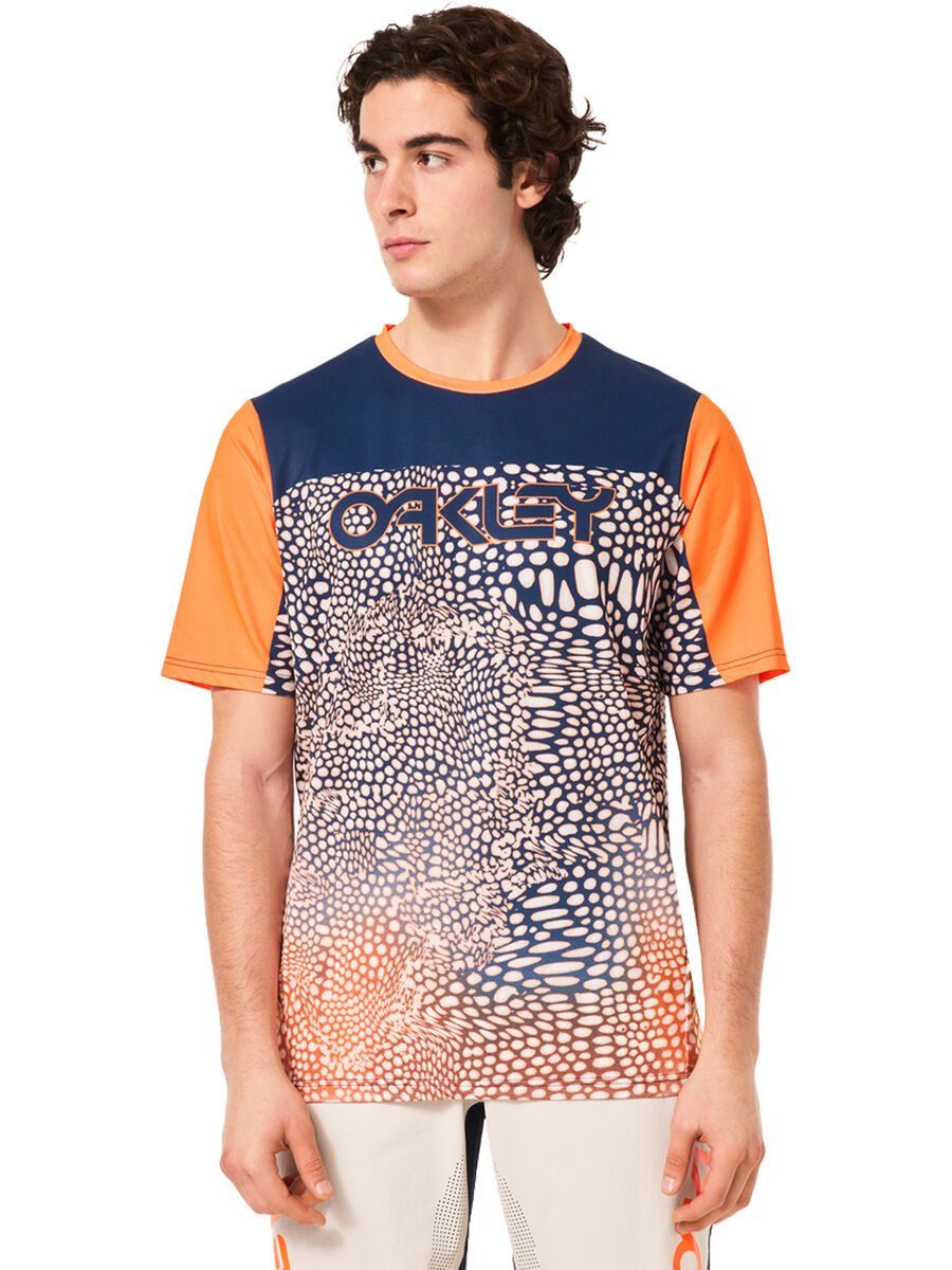 Oakley Maven Coast SS Jersey, distorted frogskin bl/og - Bild 5