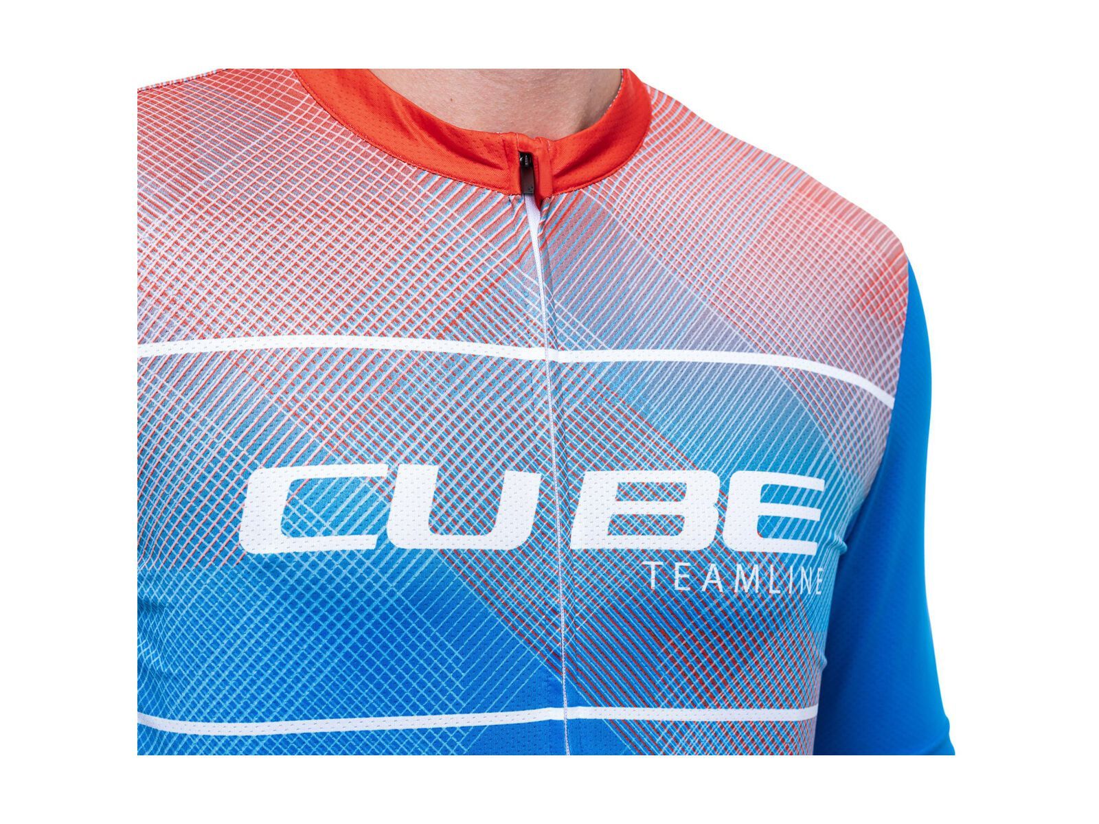 Cube Teamline Trikot CMPT kurzarm, white´n´blue´n´red - Bild 6