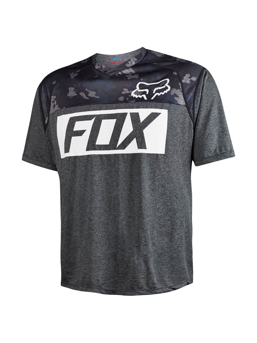 Fox Indicator SS Prints Jersey, heather black - Bild 1