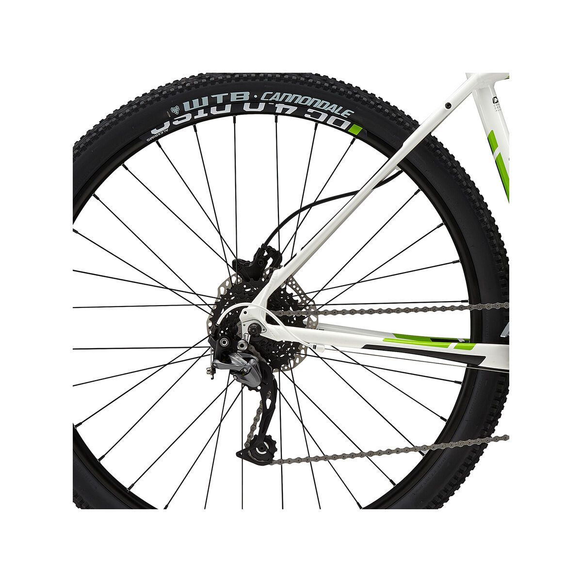 Cannondale Trail 27.5 4, magnesium white with jet block, berzerker green, gloss - Bild 4