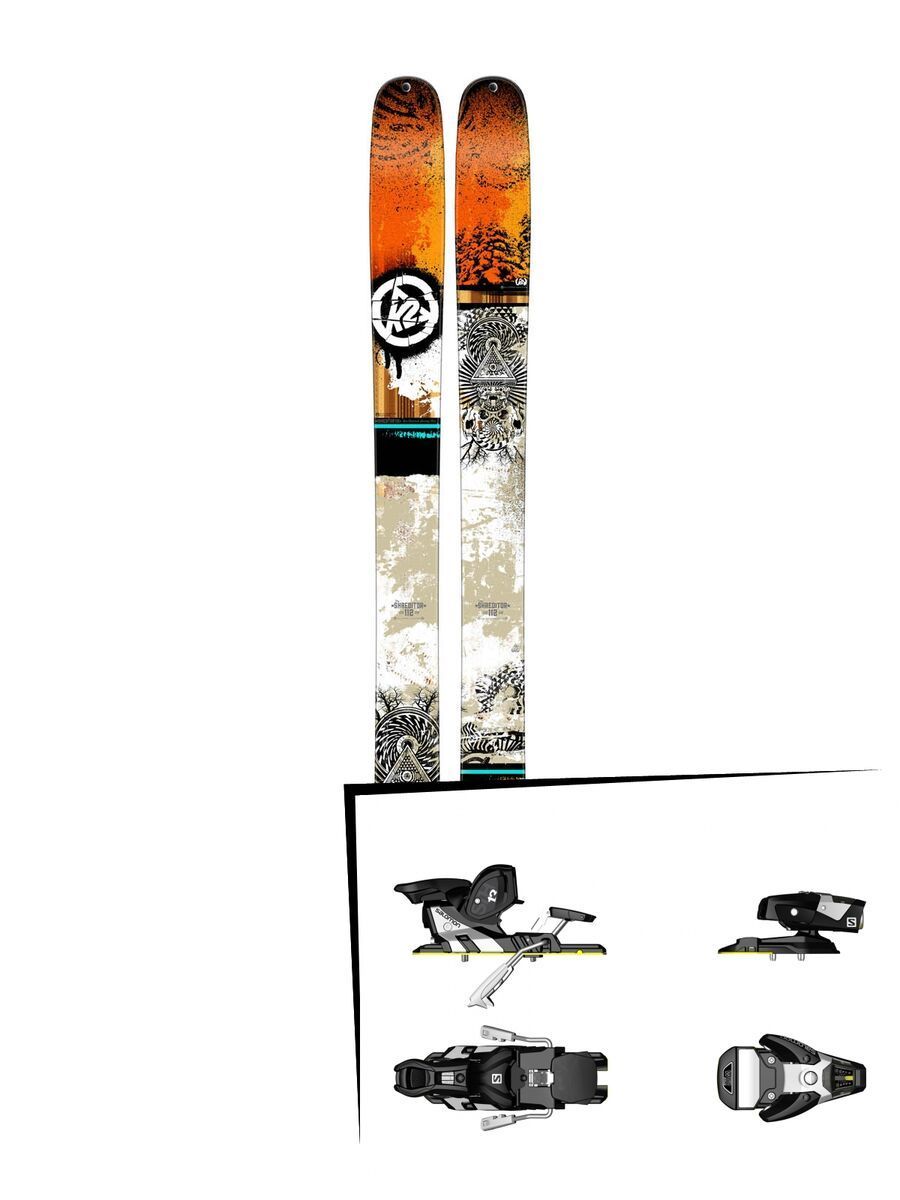 K2 SKI Set: Shreditor 112 2015 + Salomon STH2 WTR 13 - Bild 1