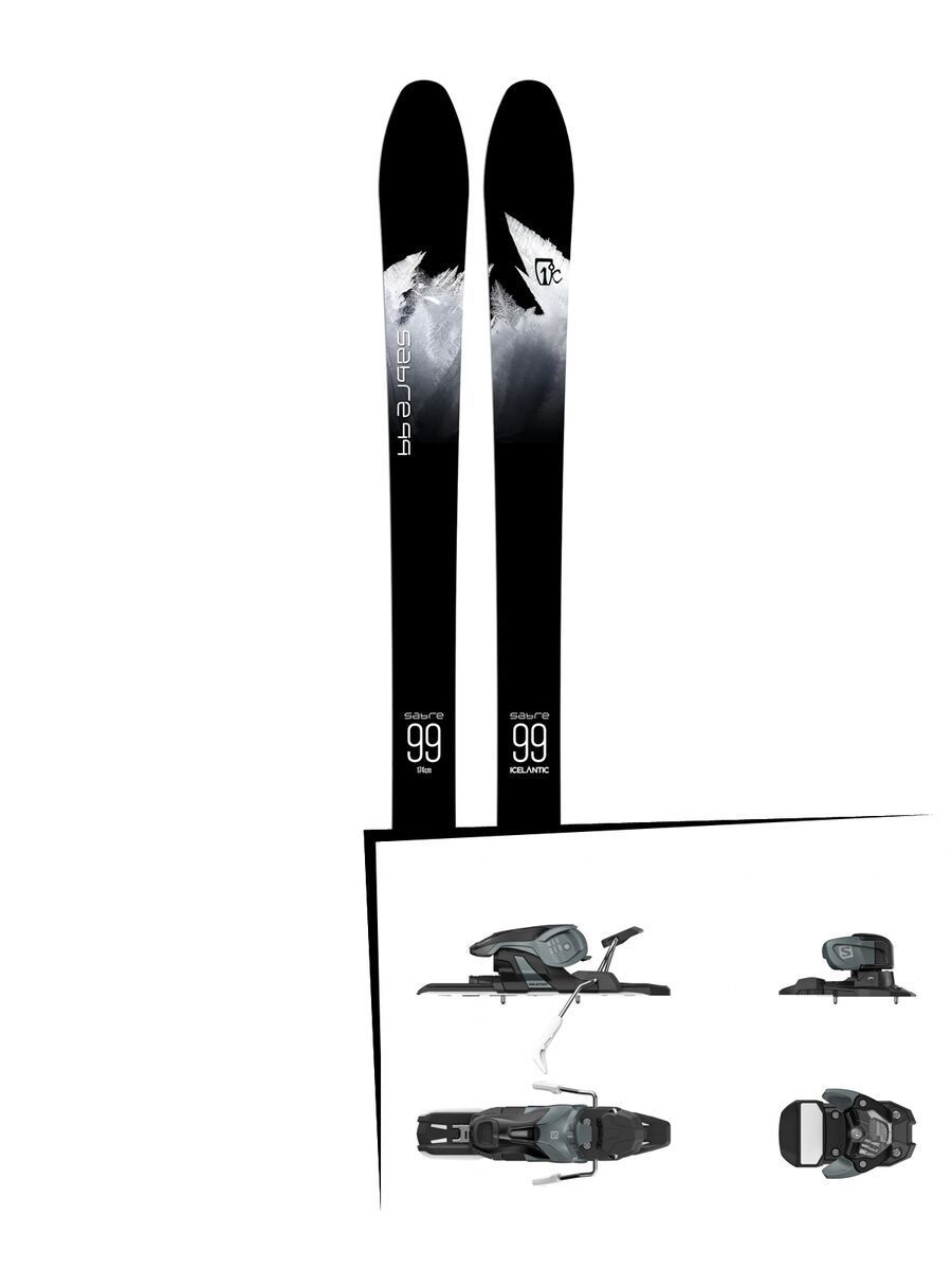 Set: Icelantic Sabre 99 2018 + Salomon Warden 11 dark grey/black - Bild 1