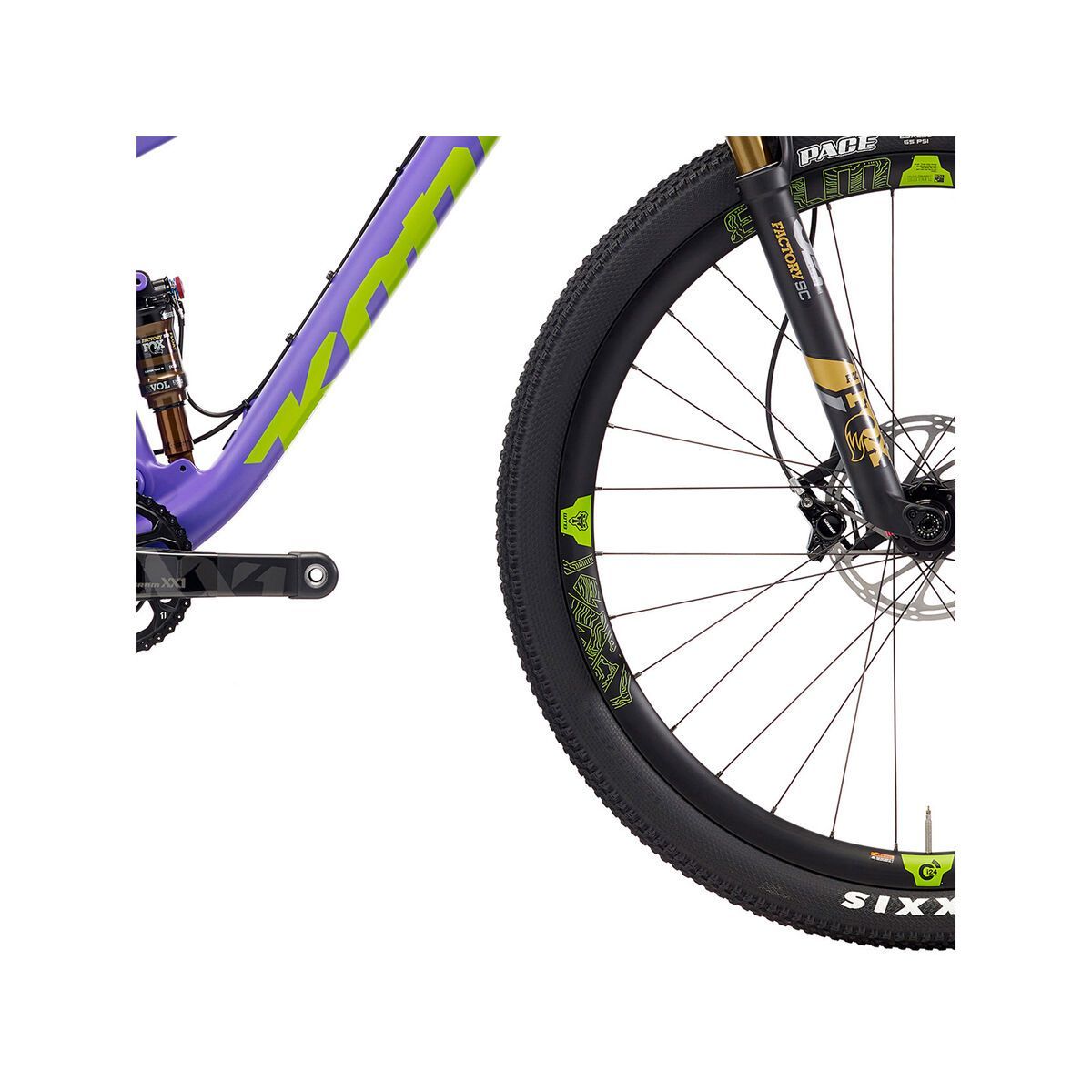Kona Hei Hei Race Supreme, matt purple & black w/ black, lime & purple decals - Bild 4
