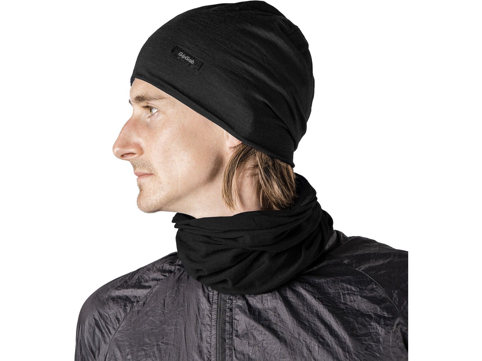 GripGrab Multifunctional Merino Neck Warmer, black - Bild 2