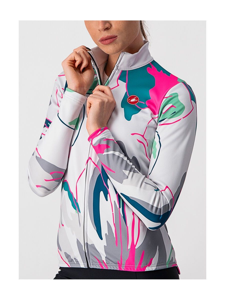 Castelli Unlimited W Thermal Jersey, silver gray/flowers - Bild 5
