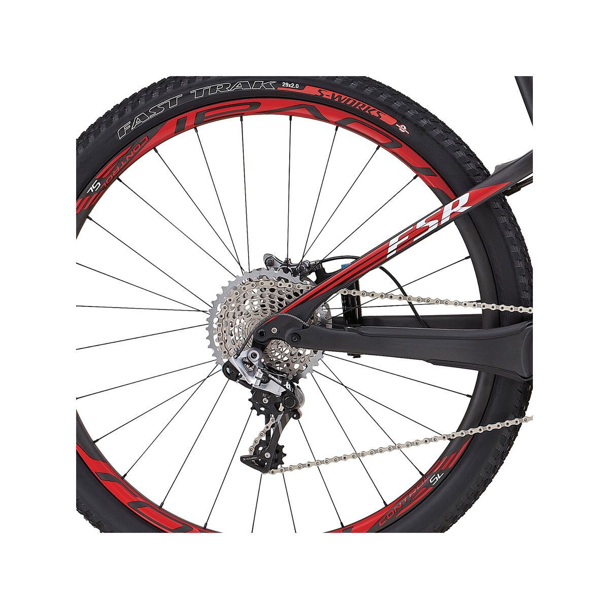 Specialized S-Works Epic FSR 29 World Cup, satin gloss carbon/flo red/white - Bild 4