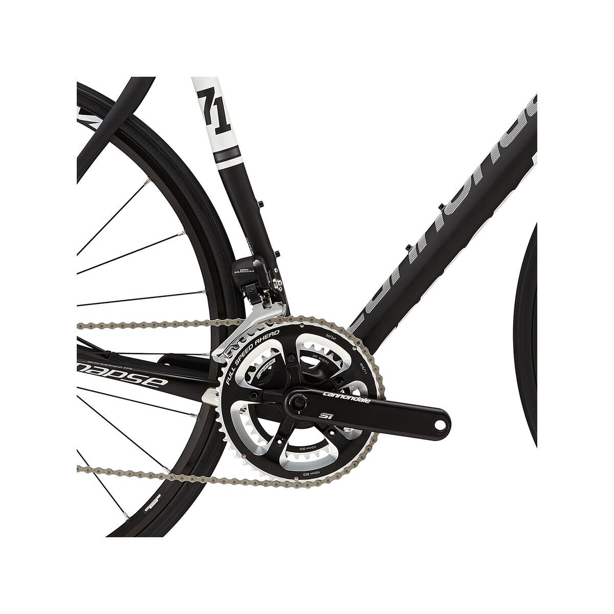 Cannondale Synapse Carbon Ultegra DI2 Disc, jet black with magnesium white, matte - Bild 3