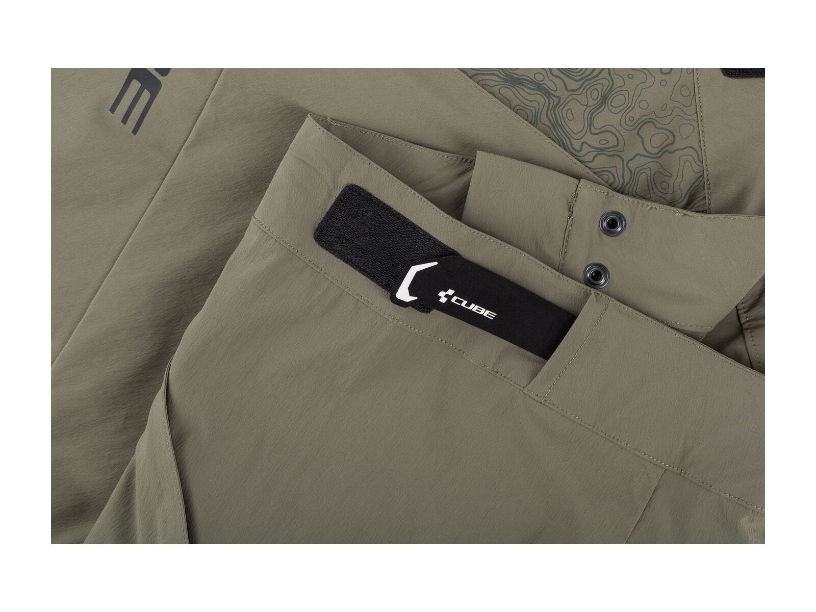 Cube AM Baggy Shorts inkl. Innenhose, olive - Bild 7