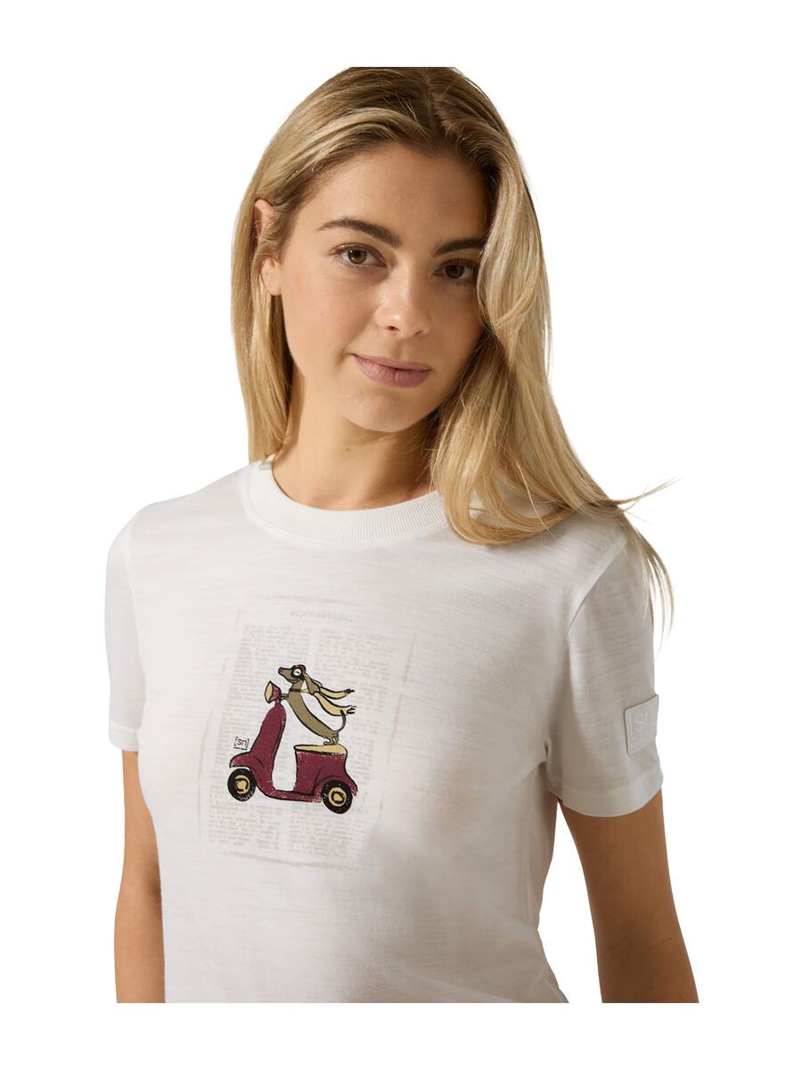 super.natural Racing Dachshund Bio J Tee Damen, fresh white/various - Bild 5