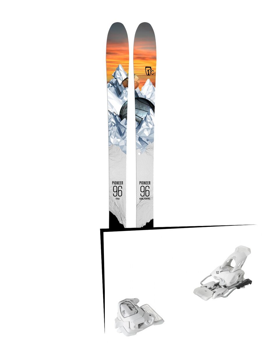 Set: Icelantic Pioneer 96 2018 + Tyrolia Attack² 12 GW matt white - Bild 1