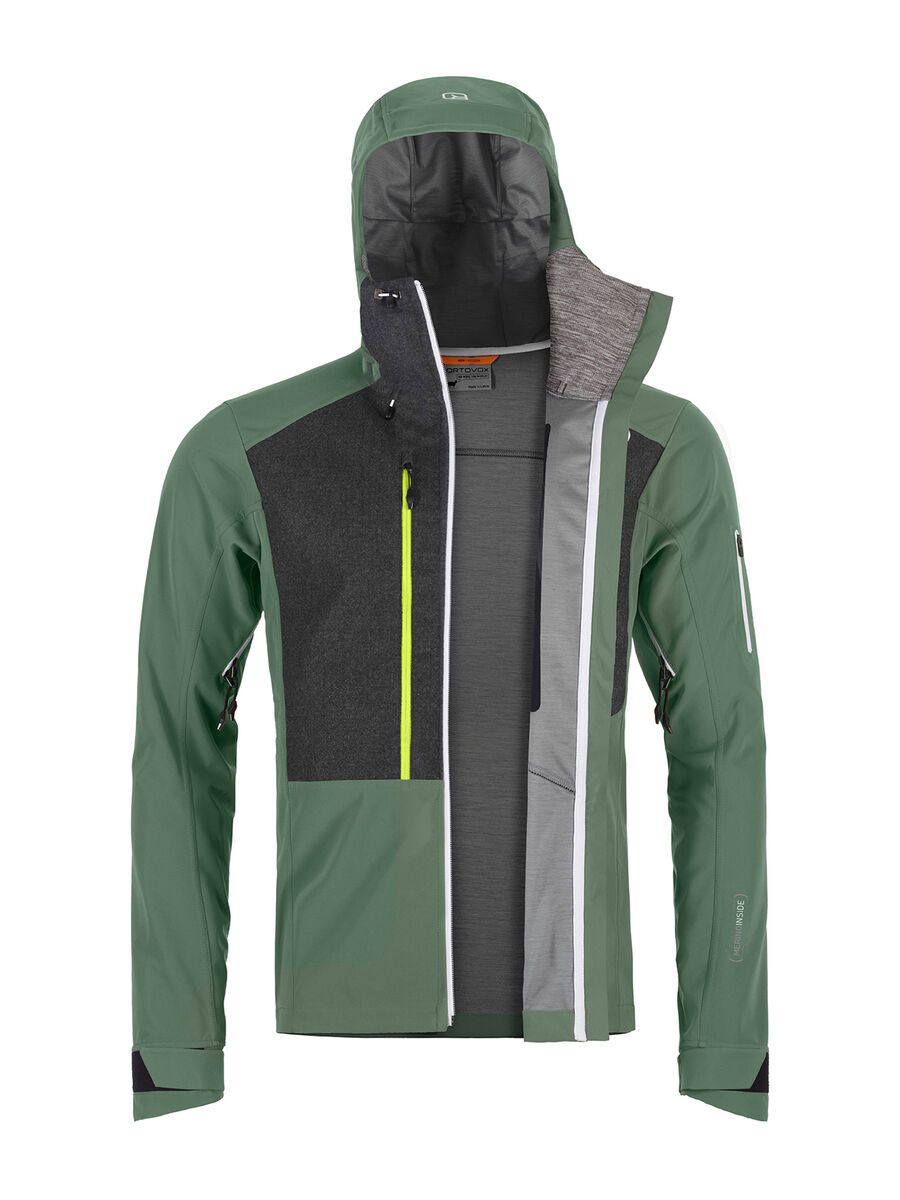 Ortovox Merino Naturtec Plus Pordoi Jacket M, green forest - Bild 3