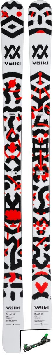 Set: Völkl Revolt 86 2019 + Tyrolia Adrenalin 16 solid black flash green - Bild 1