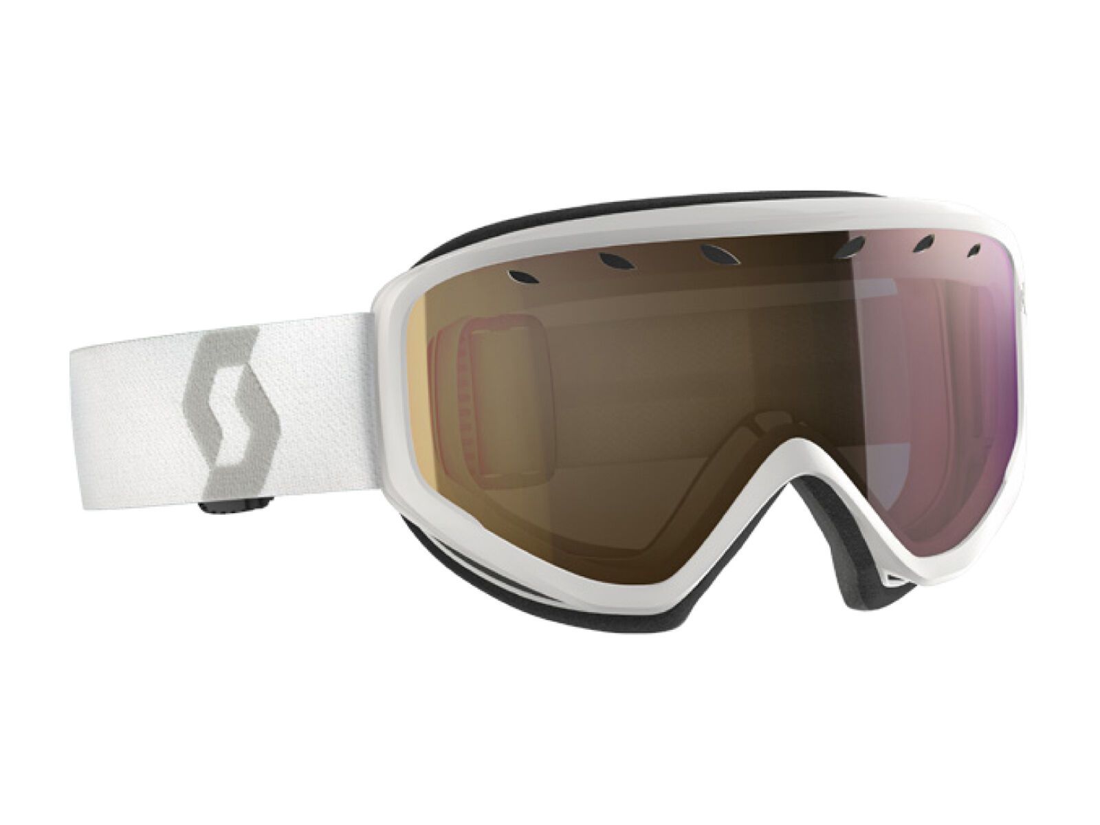 Scott Lura inkl. Wechselscheibe, white/Lens: amplifier gold chrome - Bild 1