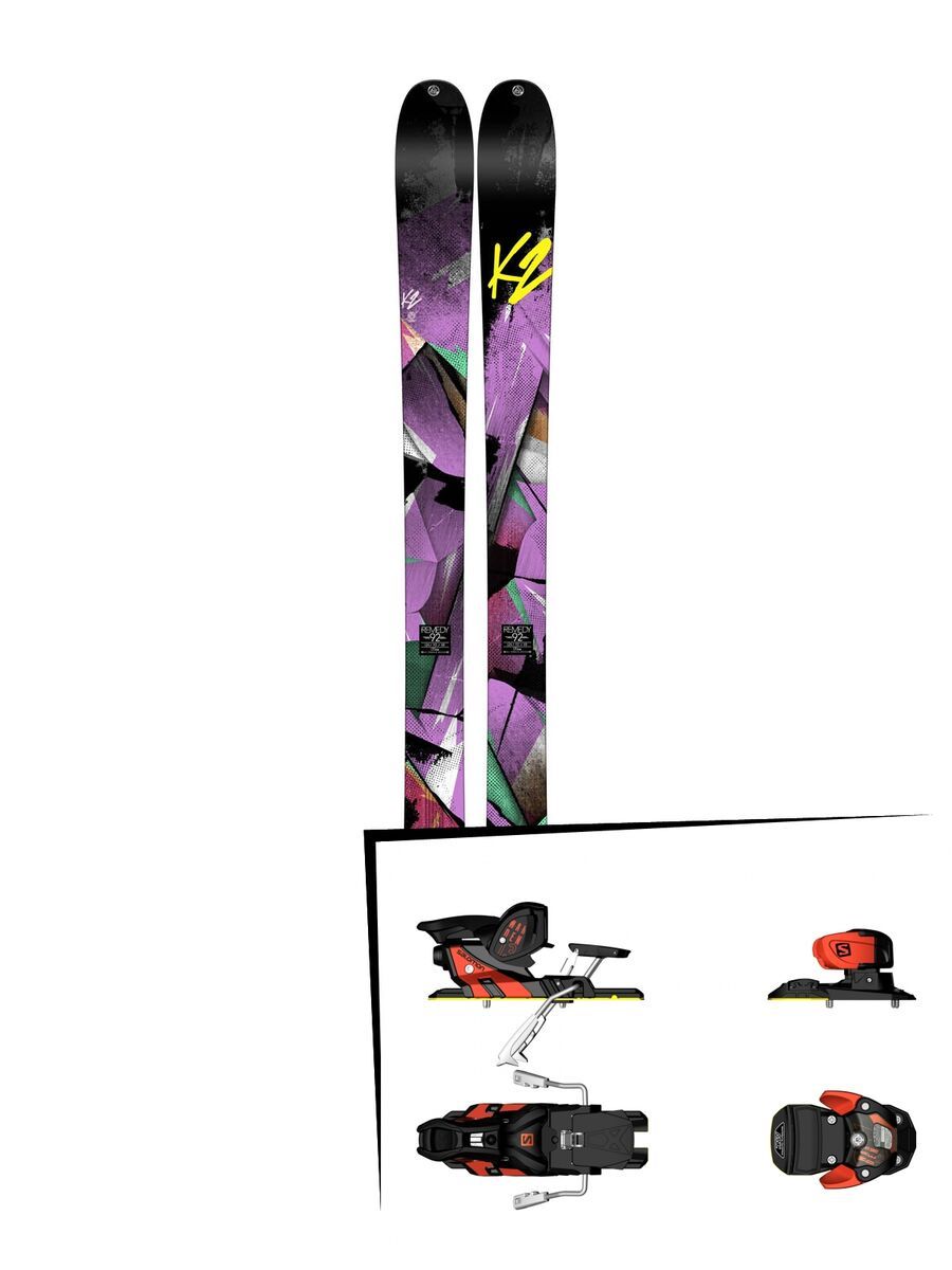 K2 SKI Set: Remedy 92 2015 + Salomon Warden MNC 13 - Bild 1