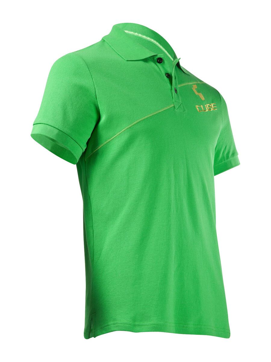 Cube Polo Shirt Diagonal, green - Bild 1