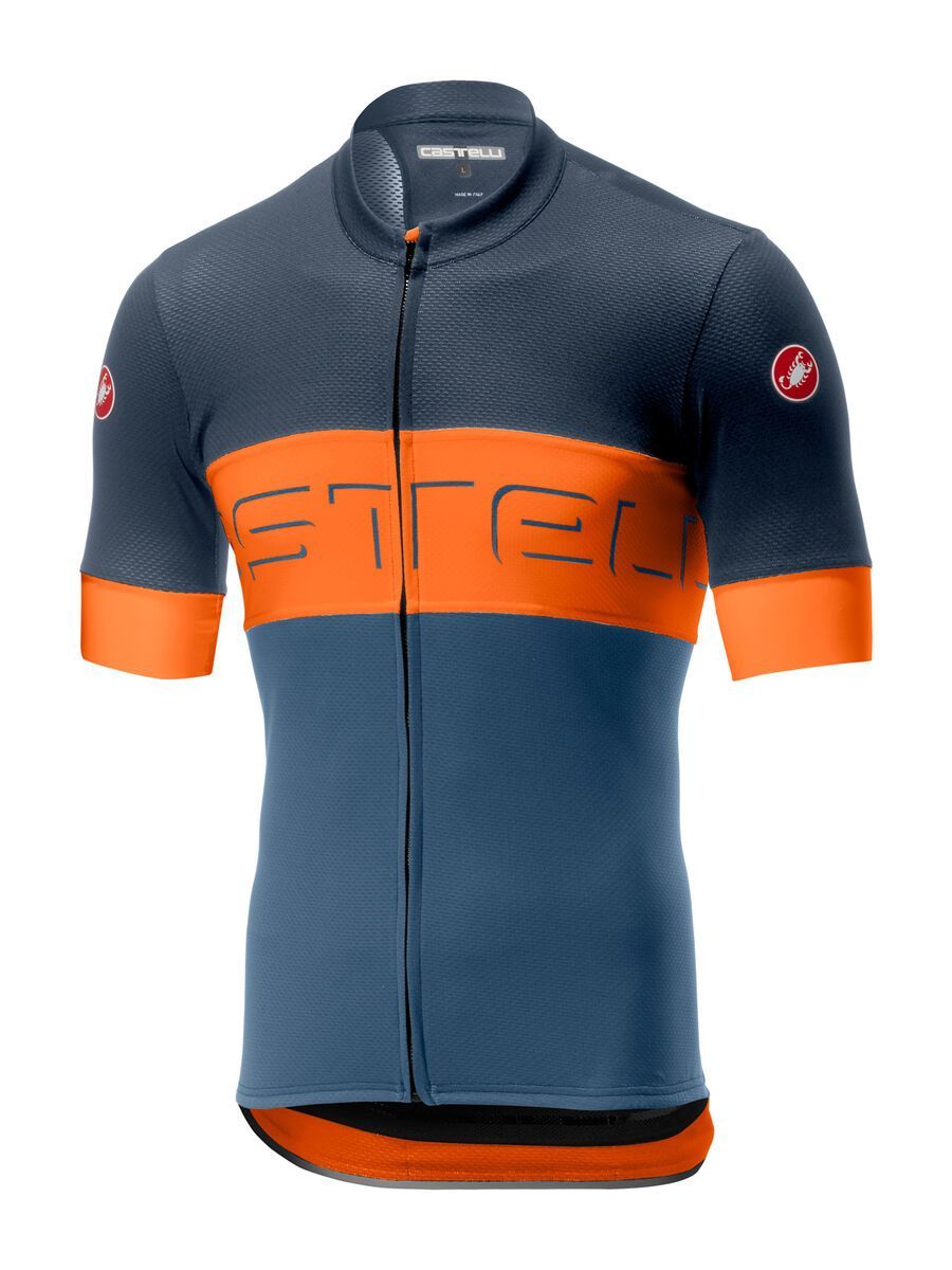 Castelli Prologo VI Jersey, dark steel blue/orange/light steel blue - Bild 1