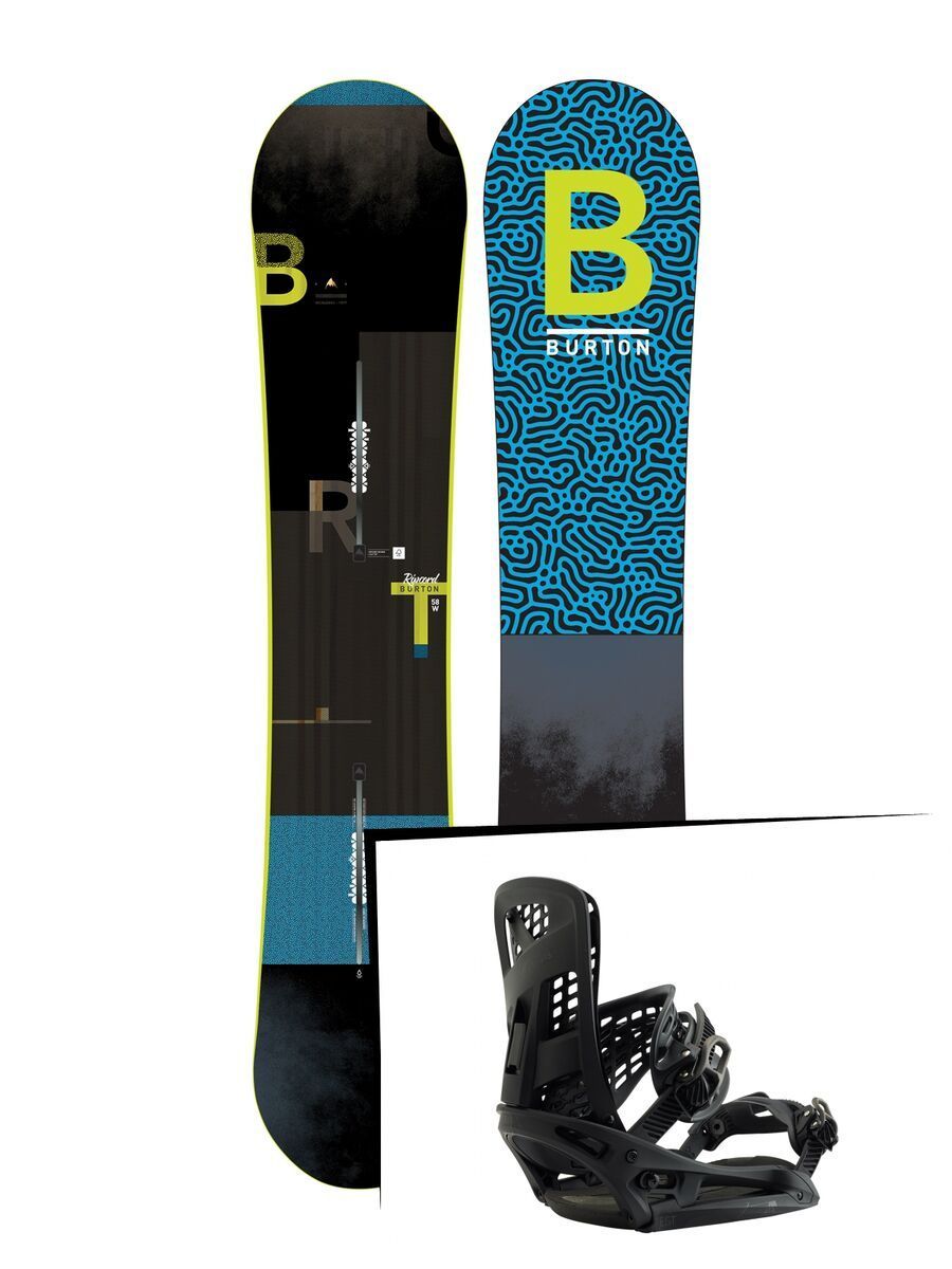 Set: Burton Ripcord Wide 2019 + Burton Genesis EST matty black - Bild 1
