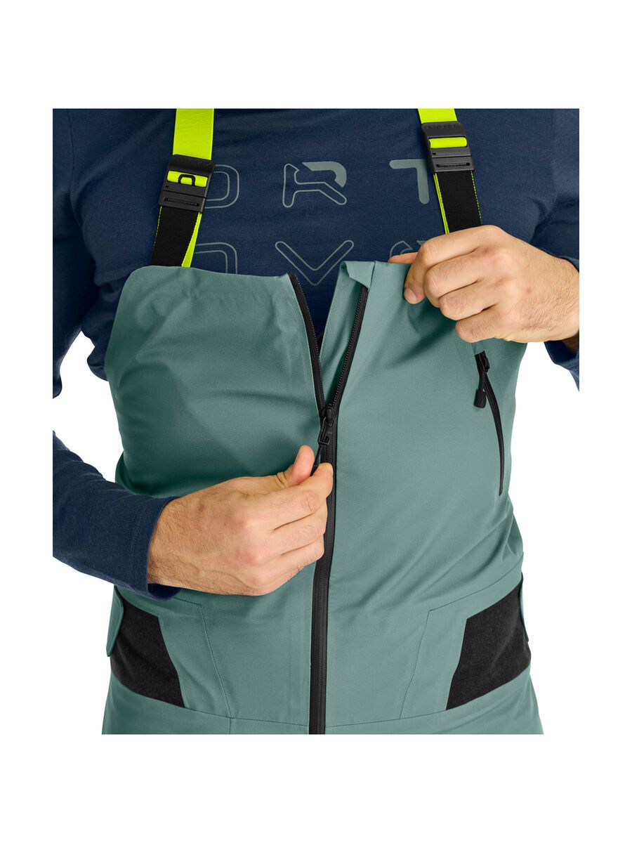 Ortovox 3L Deep Shell Bib Pants M, arctic grey - Bild 7