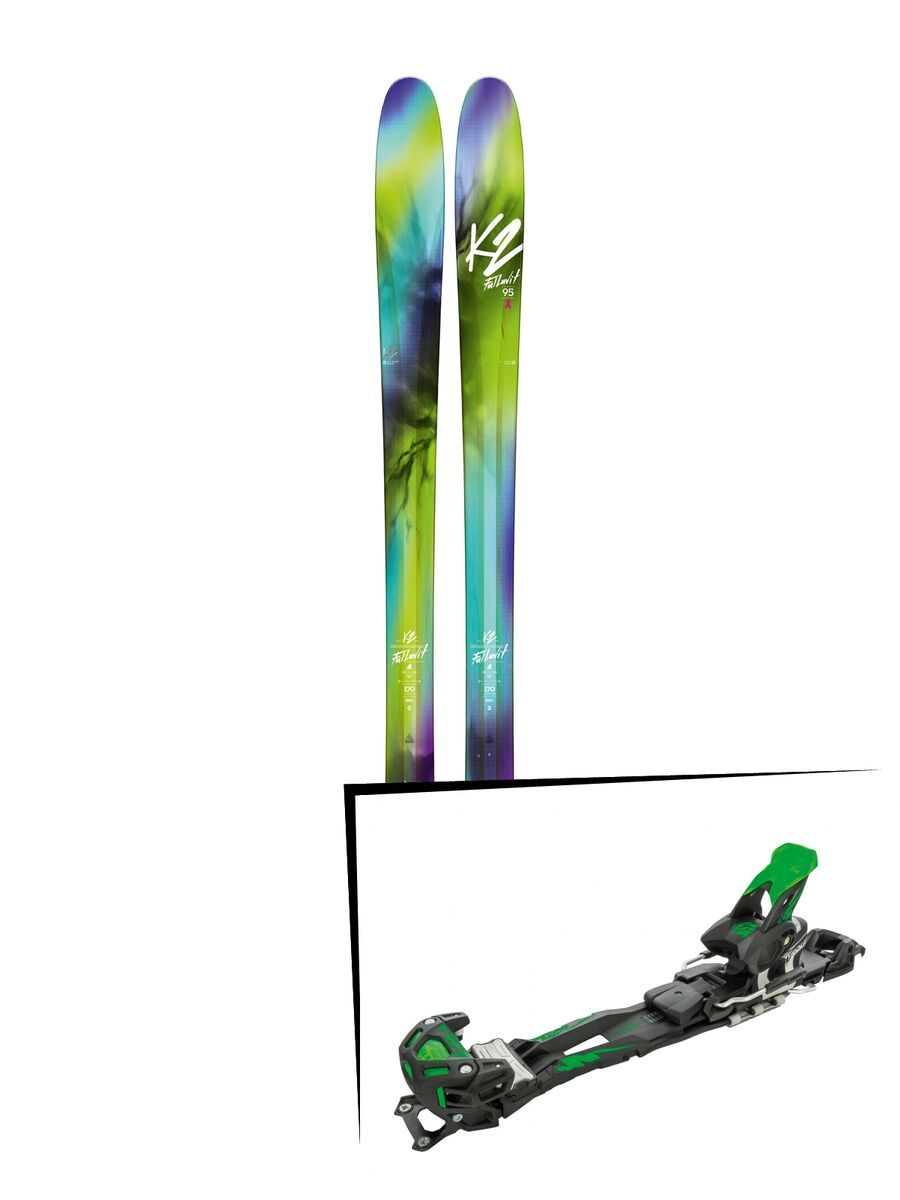 Set: K2 SKI FulLUVit 95Ti 2018 + Tyrolia Adrenalin 16 solid black flash green - Bild 1