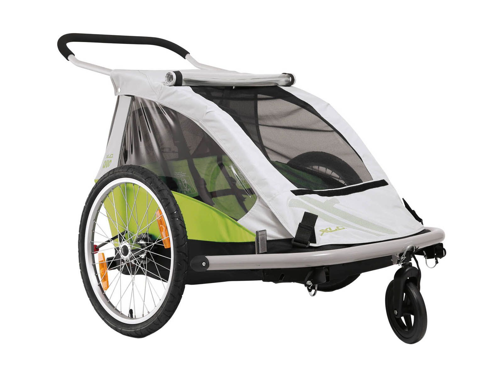 *** 2. Wahl *** XLC Kinderanhänger Duo, silber/limone - Fahrradanhänger | - Bild 2
