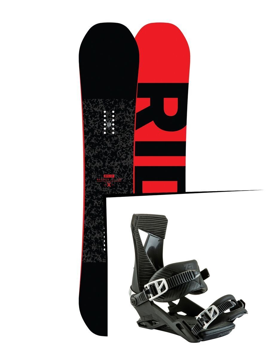 Set: Ride Machete 2017 + Nitro Zero 2017, not black - Snowboardset - Bild 1