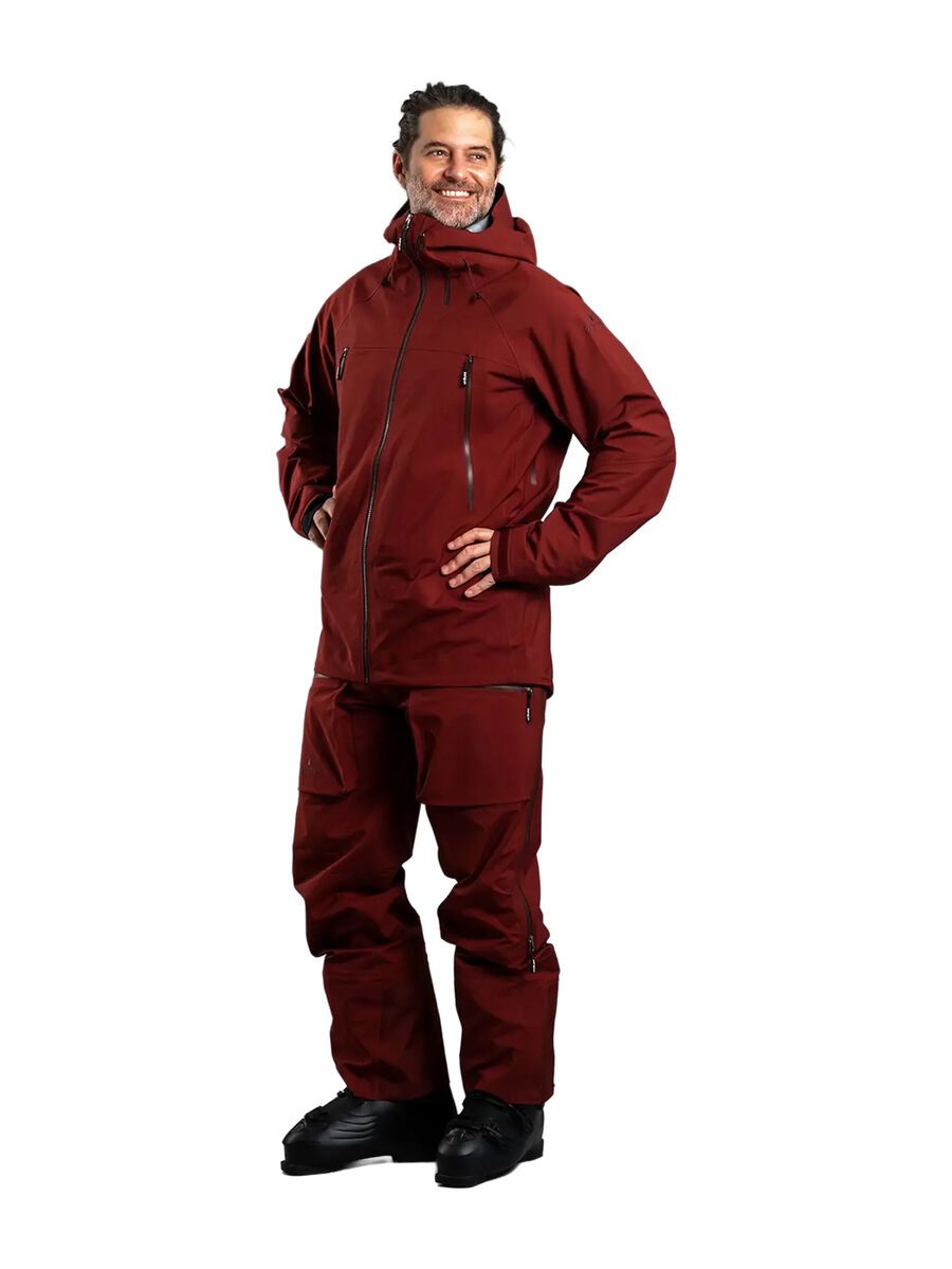 Penguin Männer 3 Lagen Dermizax Shell Jacke, mahagony red - Bild 2