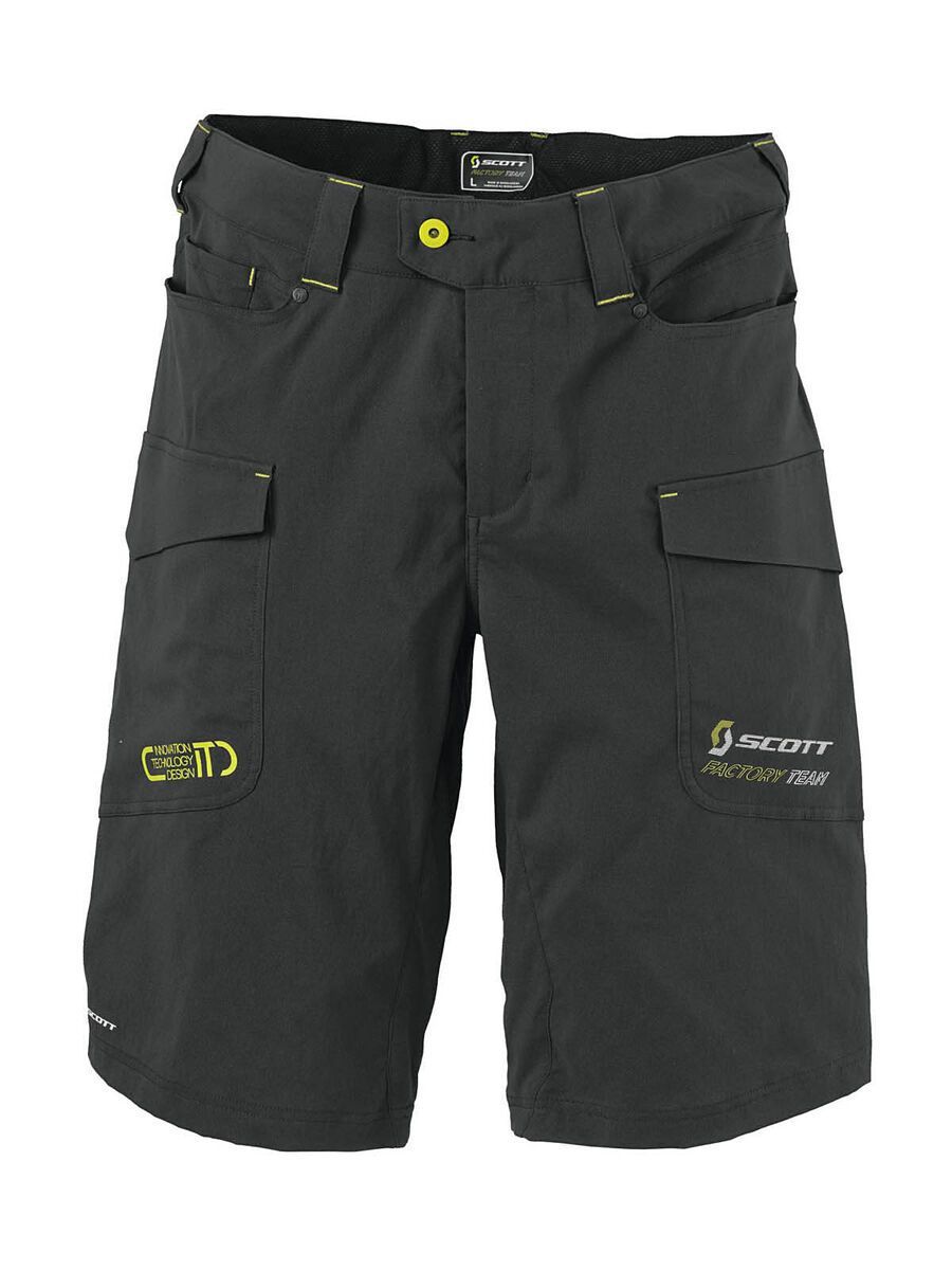 Scott Factory Team Support Short, black/lime green - Bild 1