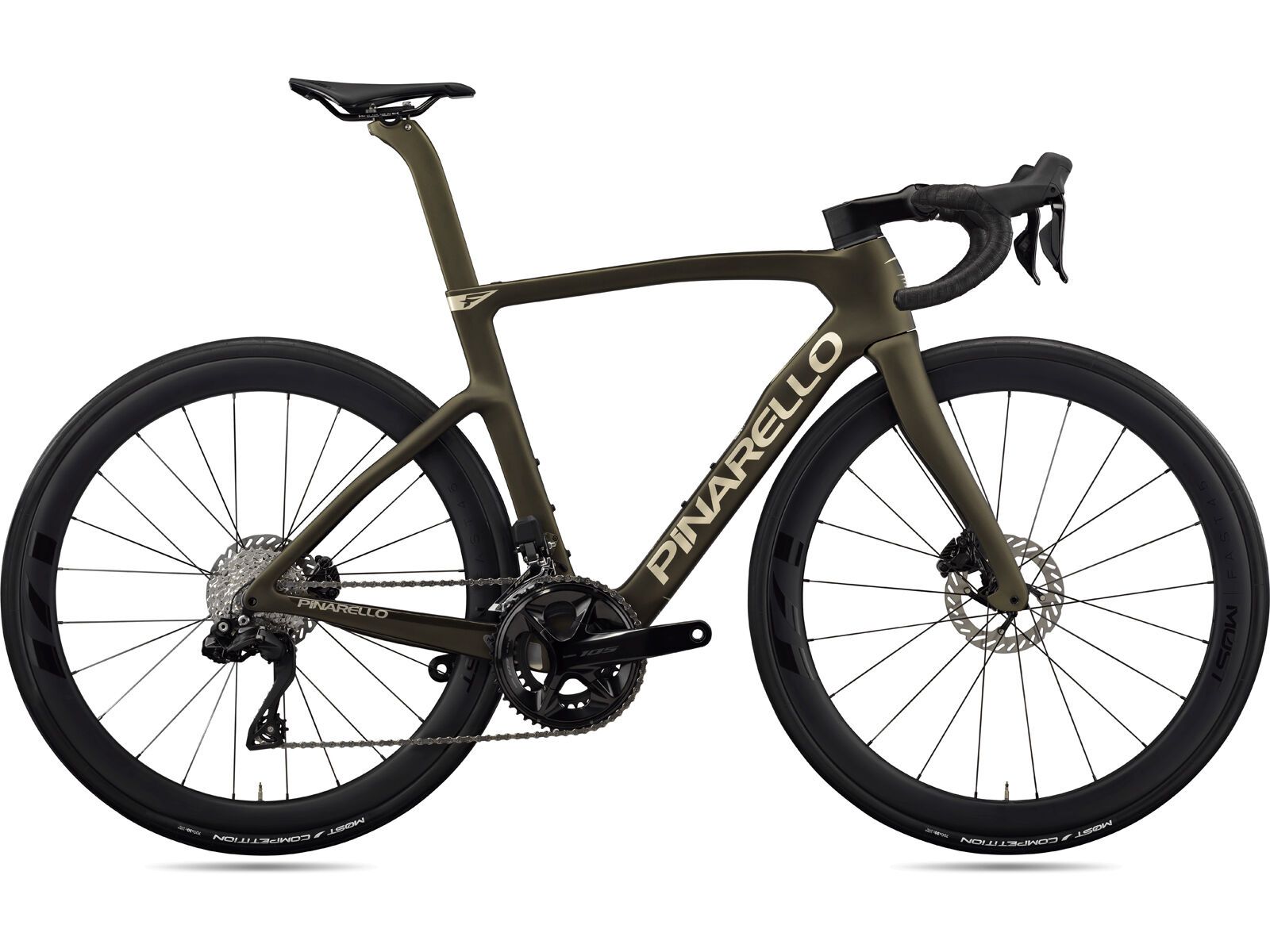 Pinarello F5 105 Di2 2x12 / MOST Fast 45 Carbon, bronze mirage - Bild 1