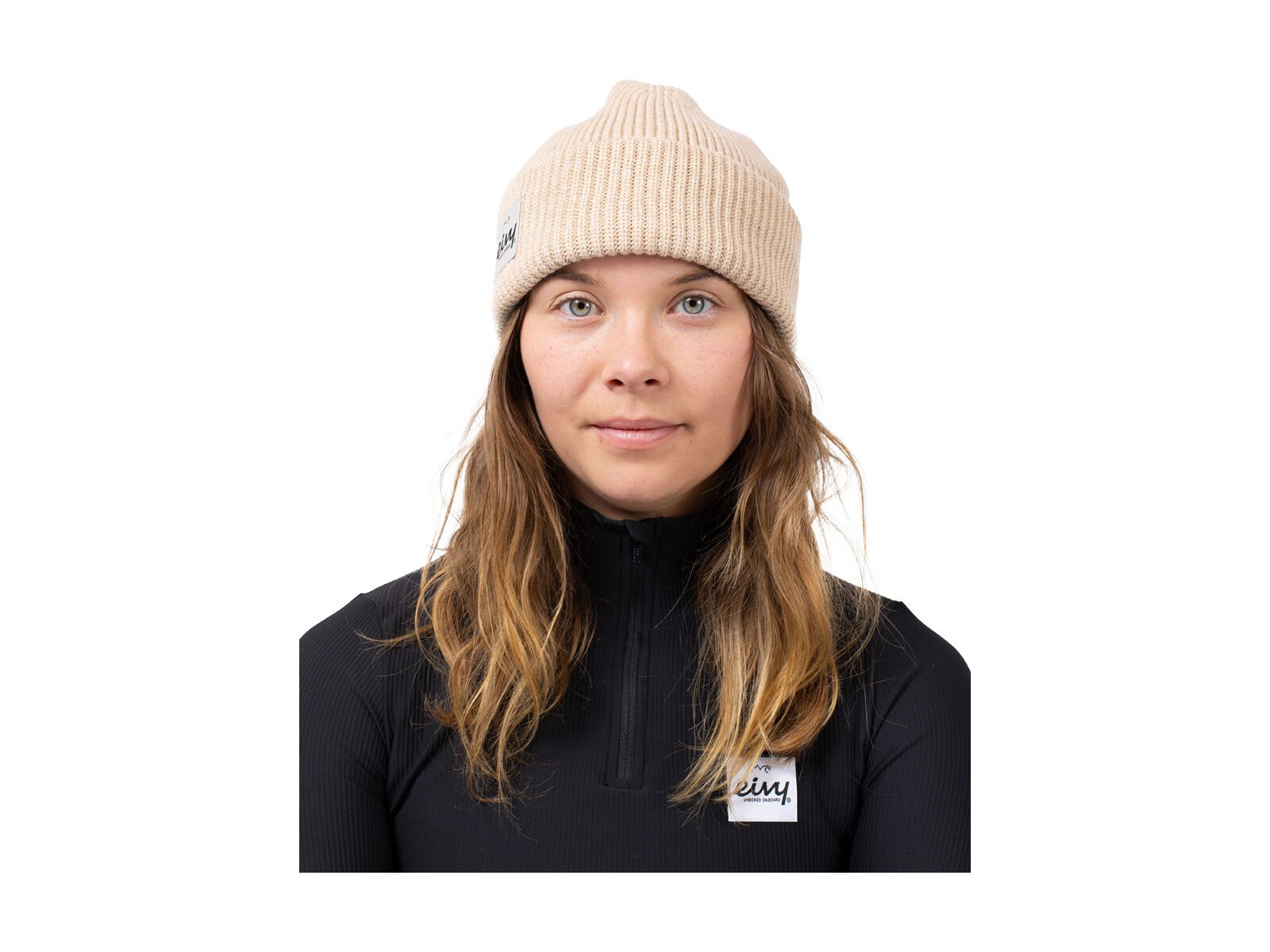 Eivy Foldable Knit Balaclava Beanie, sand - Bild 1