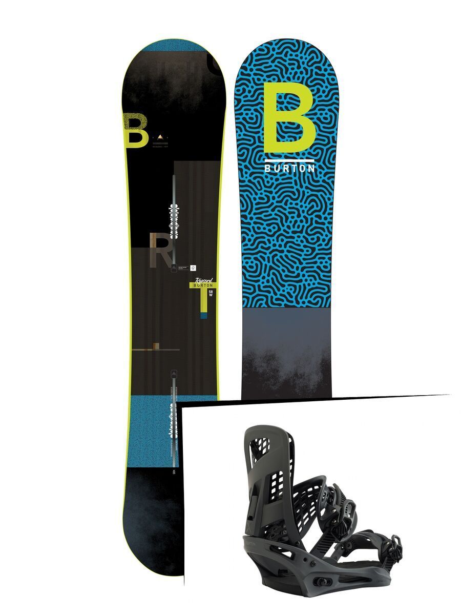 Set: Burton Ripcord Wide 2019 + Burton Genesis X black matte - Bild 1