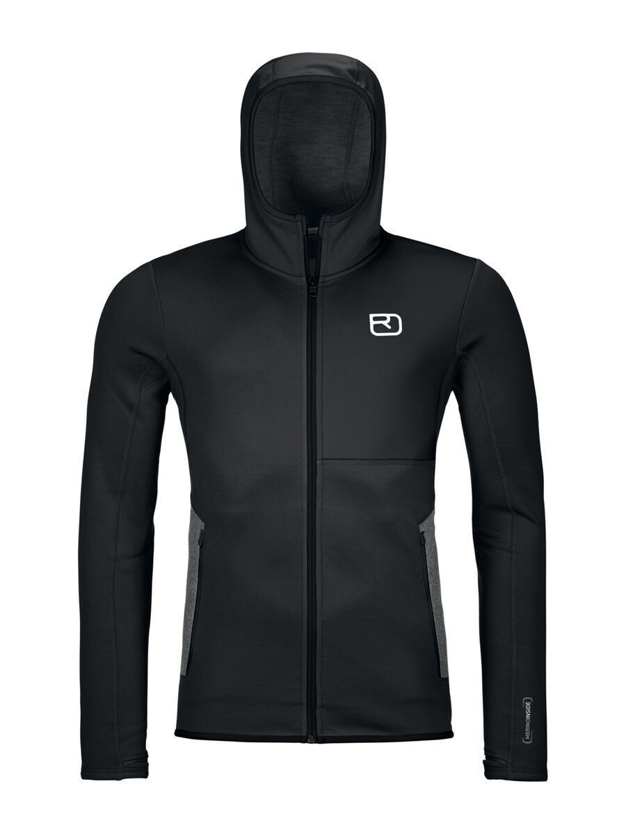 Ortovox Merino Fleece Hoody M, black raven - Bild 1