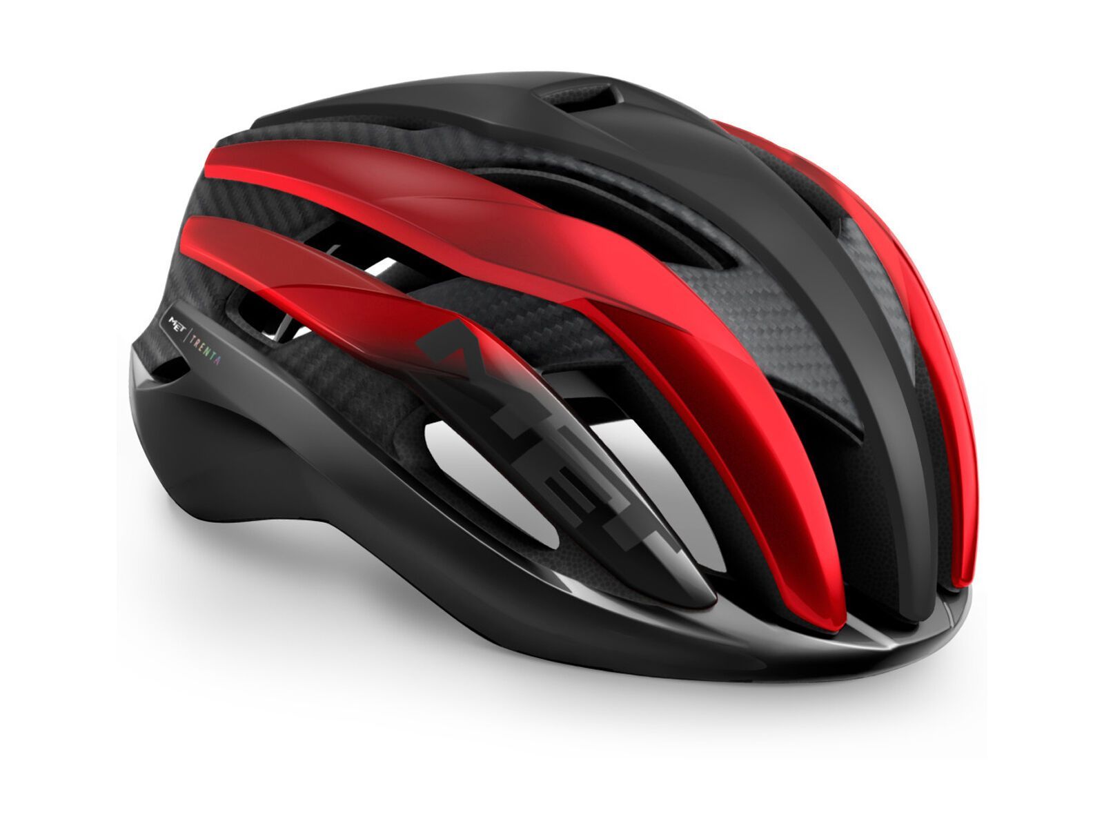MET Trenta 3K Carbon, black red metallic/matt glossy - Bild 1