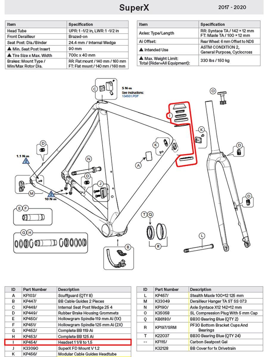Cannondale Headset 1.5 SuperX - 1 1/8 to 1.5 (KP454) - Bild 3