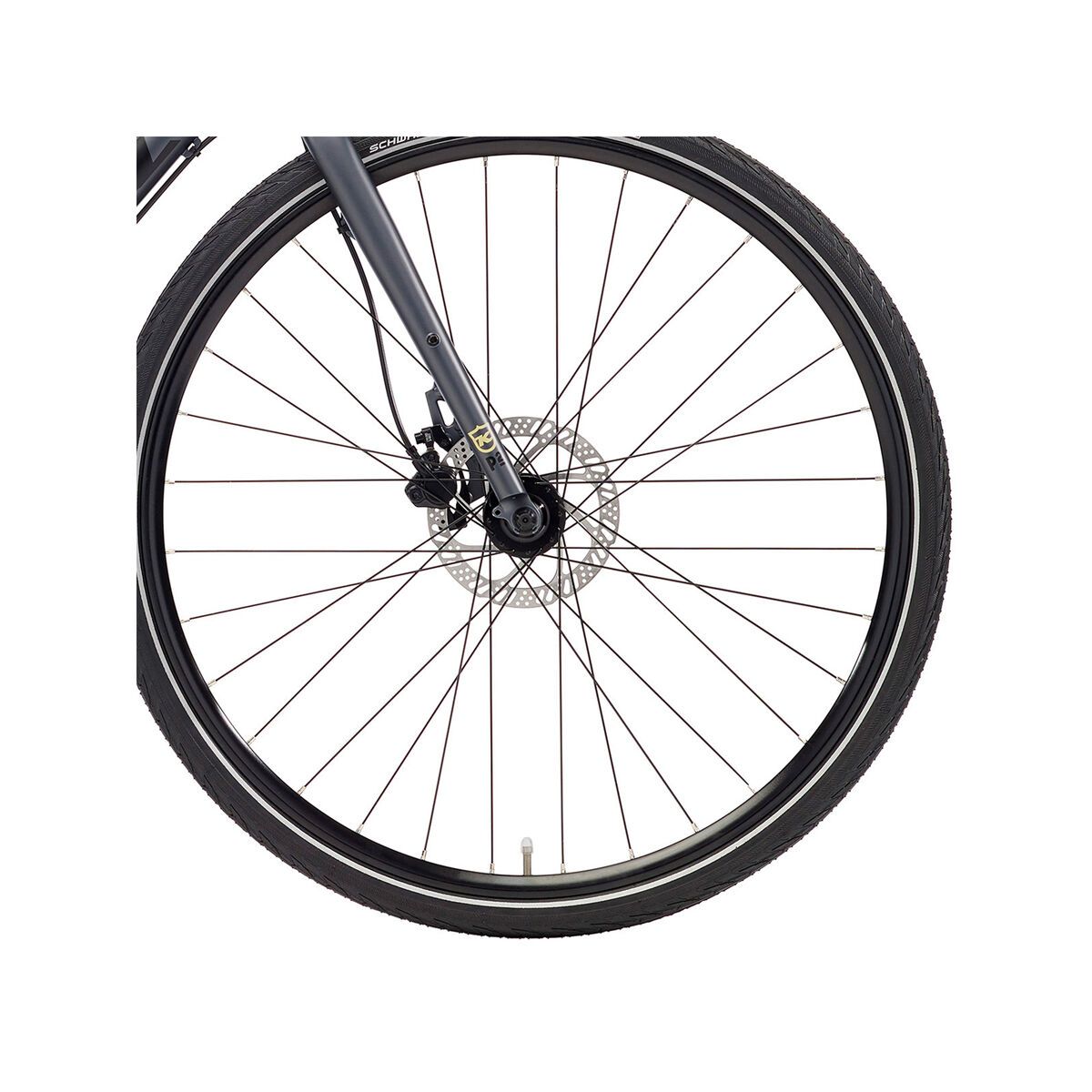 Kona Dew Plus 700C, matt charcoal w/ yellow & black decals - Bild 3