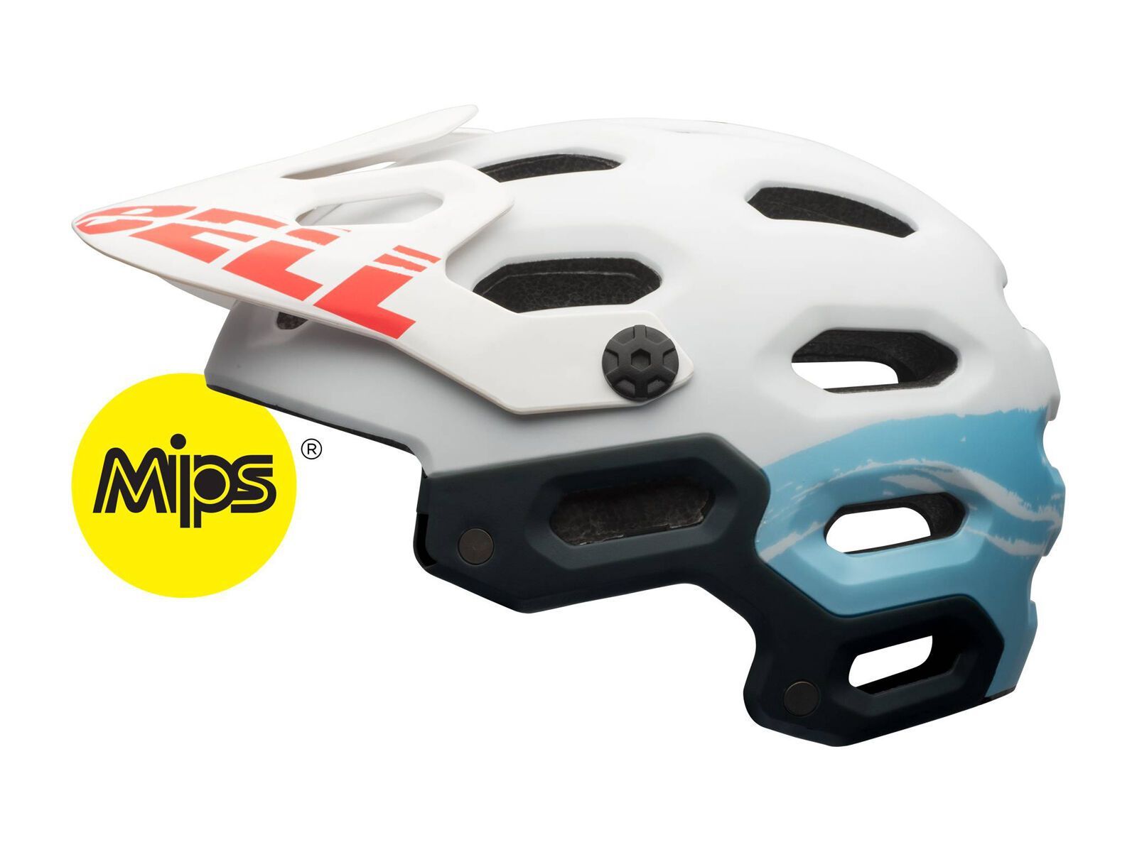 Bell Super 2 Joy Ride MIPS, matte white/glacier blue sonic - Bild 1