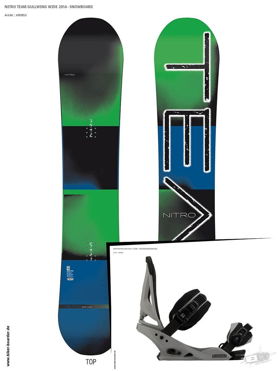 Set: Nitro Team Gullwing Wide  + Burton Mission (494004S) - Bild 1