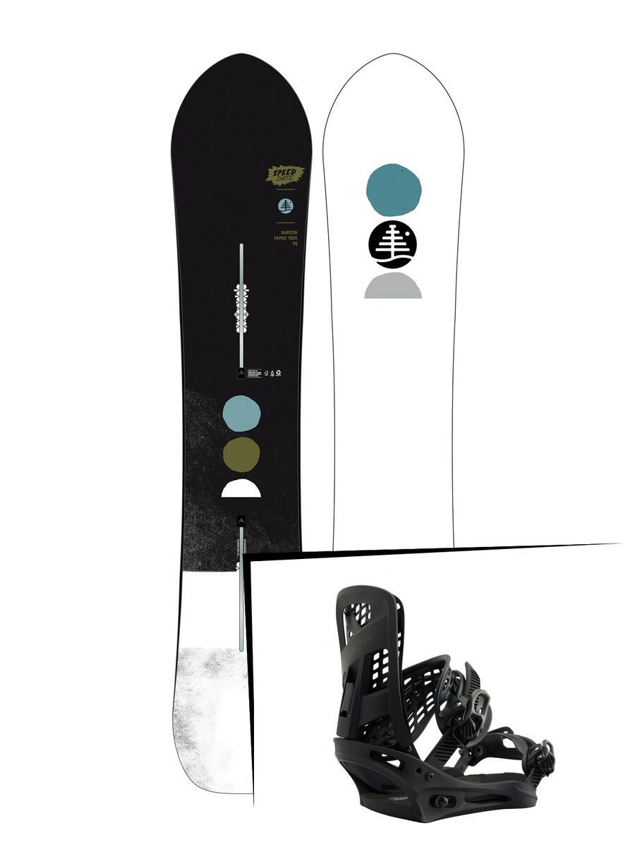 Set: Burton Family Tree Speed Date 2019 + Burton Genesis matty black - Bild 1