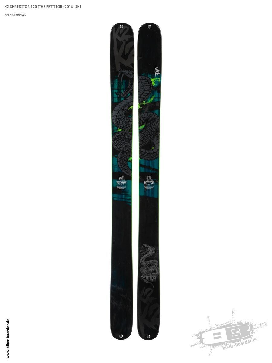 K2 SKI Set: Shreditor 120 (The Pettitor) 2014 + Marker Duke EPF 16 - Bild 2