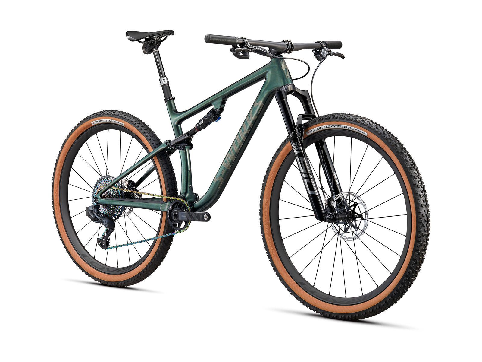 Specialized S-Works Epic Evo, oak green metallic/diamond dust - Bild 2