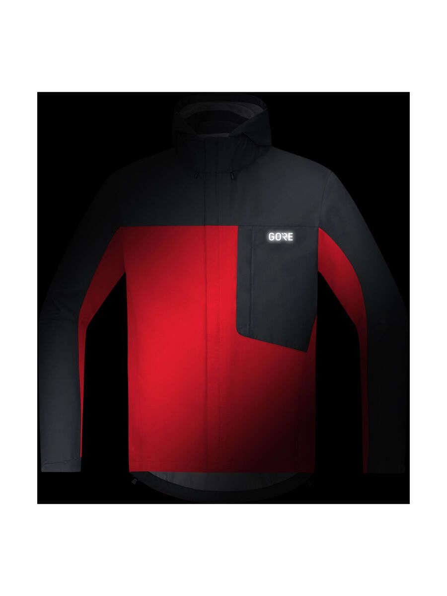 GOREWEAR C3 Gore-Tex Paclite Kapuzenjacke, red/black - Bild 4