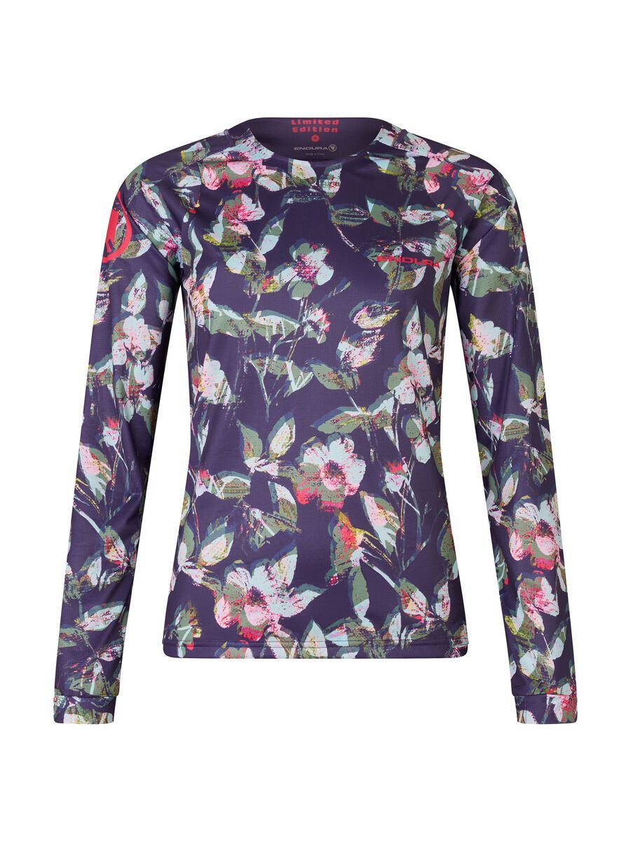 Endura Damen LTD Floral Printed T-Shirt (Langarm), bramble - Bild 1