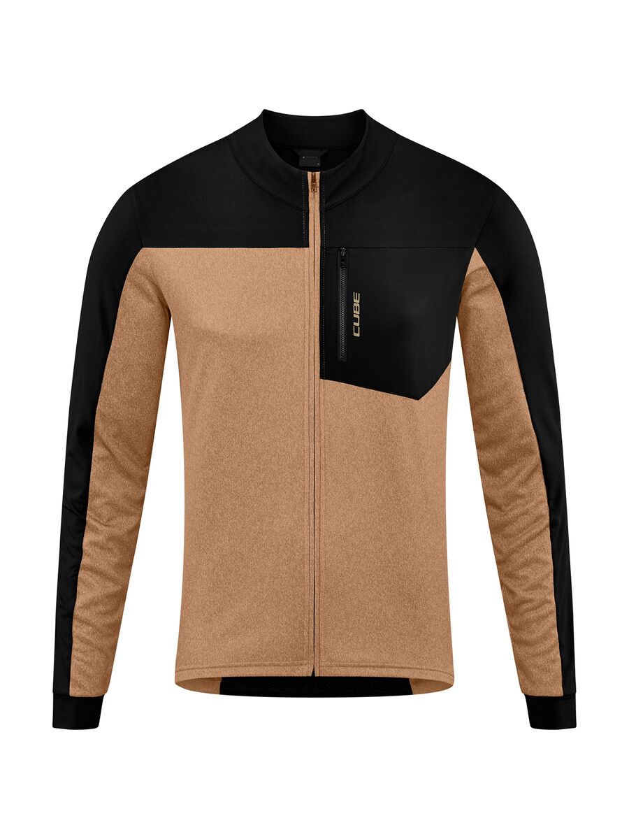 Cube ATX Trikot Full Zip CMPT langarm, brown´n´black - Bild 1