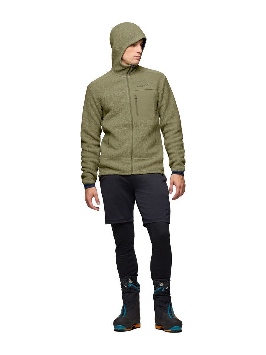 Norrona trollveggen warm3 Zip Hood M's, deep lichen green - Bild 4